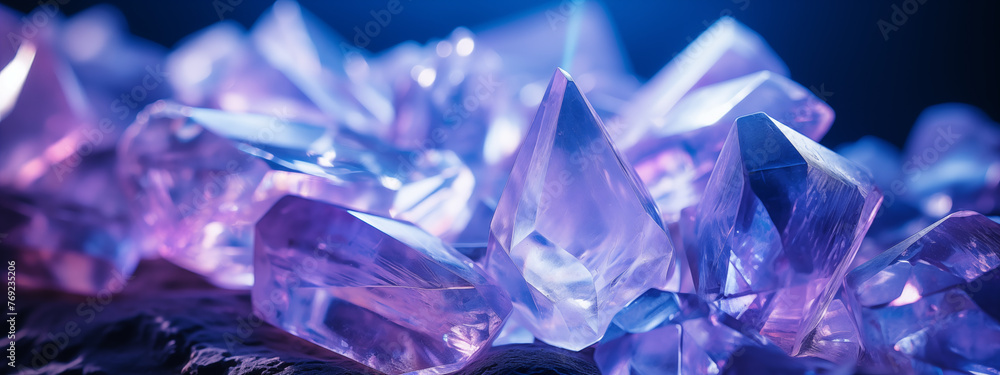 Brilliant Purple Quartz Crystal Formation