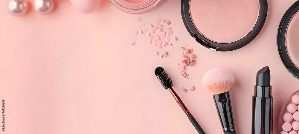 Make up background with copy space for text Make up background with copy space for text