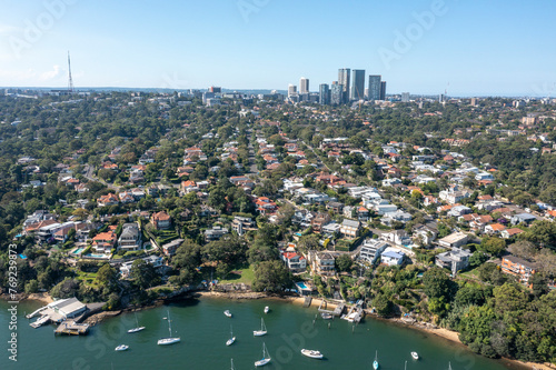 The Sydney suburb of Longueville on the edge of the Lane Cove river.