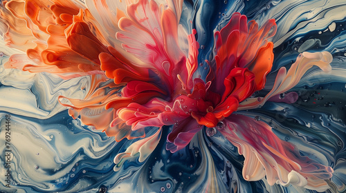 Wallpaper Mural Craft a captivating portrayal of nature's elegance through fluid abstract forms and rich pigments Torontodigital.ca