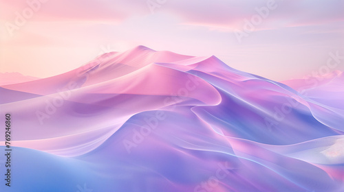 Ethereal pastel waves ripple across an abstract expanse, their gentle gradients creating a serene and soothing ambiance that captivates the imagination