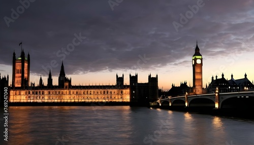 Breathtaking Twilight At The Palace Of Westminster