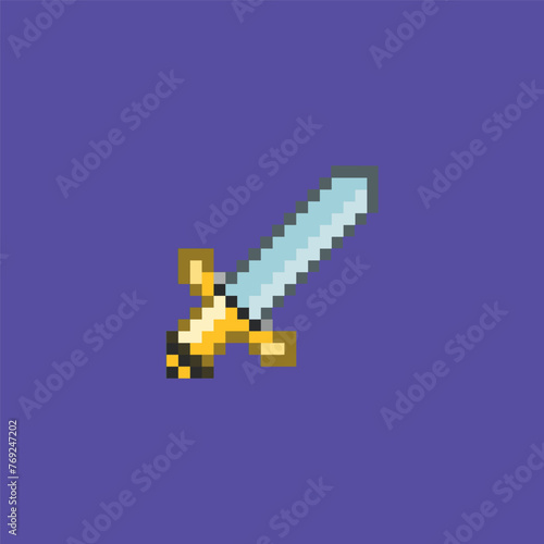 pixel art - sword - video game (ID: 769247202)