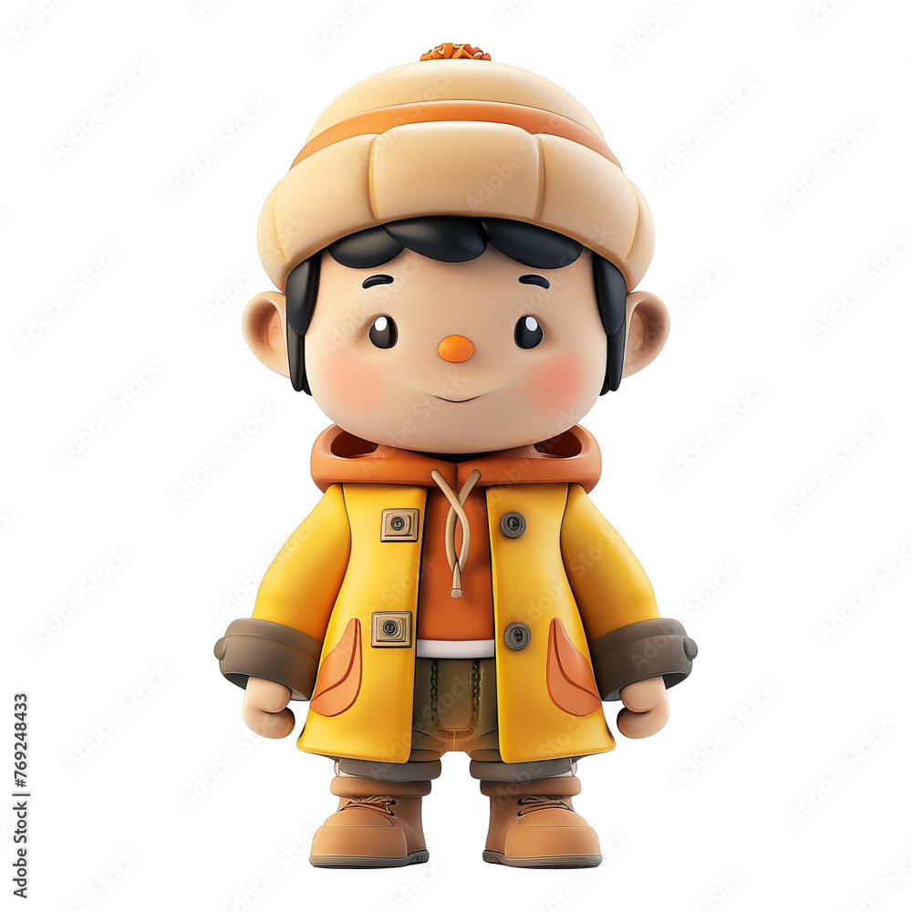 Cartoon-style 3D clay render of boy, featuring soft smooth lighting and clean shadows Cartoon-style 3D clay render of boy, featuring soft smooth lighting and clean shadows