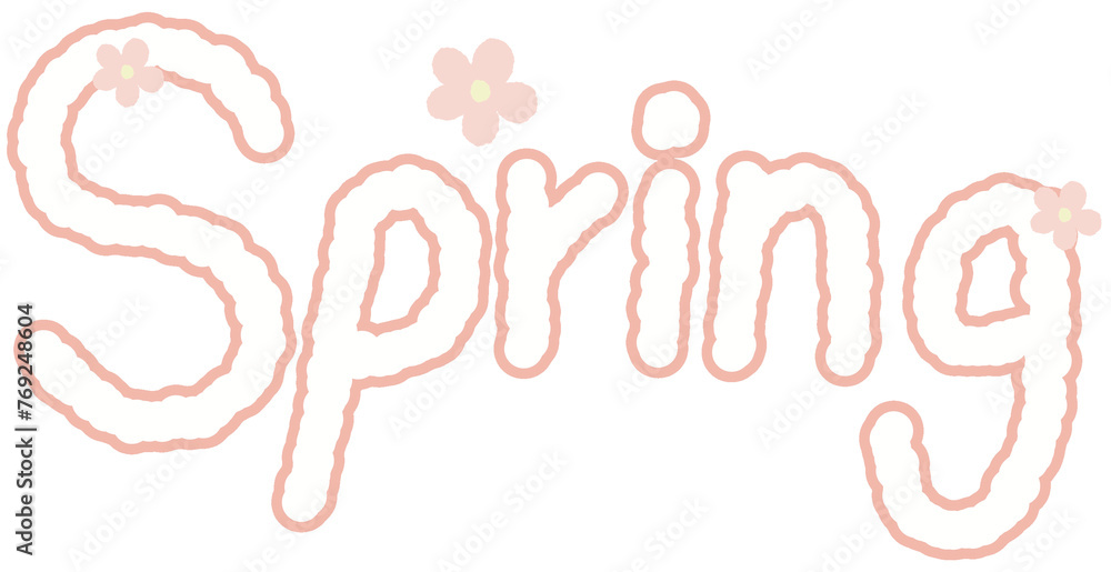 Obraz premium 봄 캘리그라피