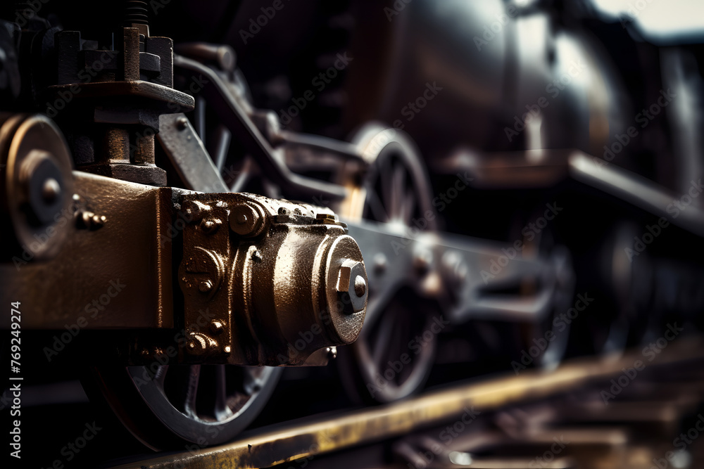 Fototapeta premium Closeup of Train Brakes