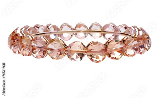 Gleaming Morganite Bracelet isolated on transparent Background
