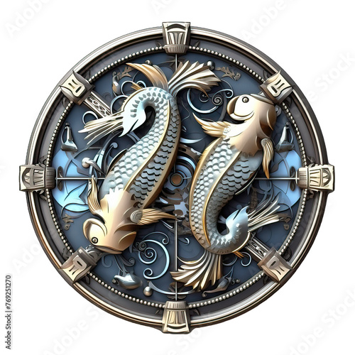 Pisces symbol isolated 