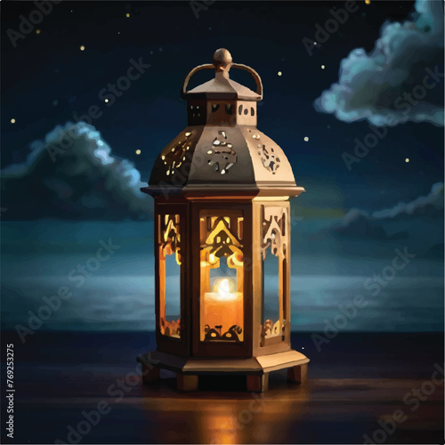 lantern at night