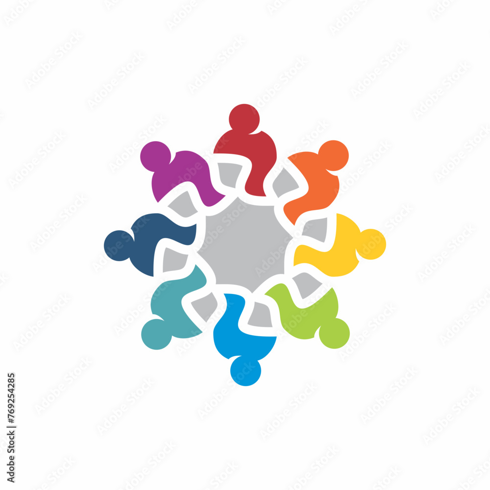 team work icon logo template team work icon logo template
