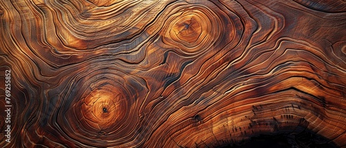 Wood Grain Closeup photography focusing on wood grain patterns, rings, and growth lines, showcasing the natural beauty and organic textures of wood surfaces , super detailed