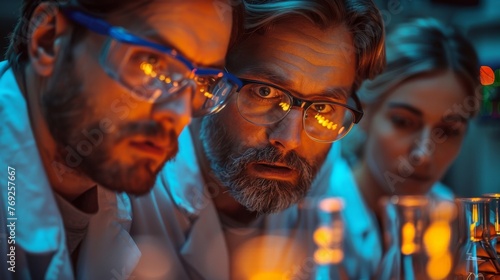 A group of scientists conducting an experiment on a lab rat knowing that their actions and presence alone could impact the outcome of their study.