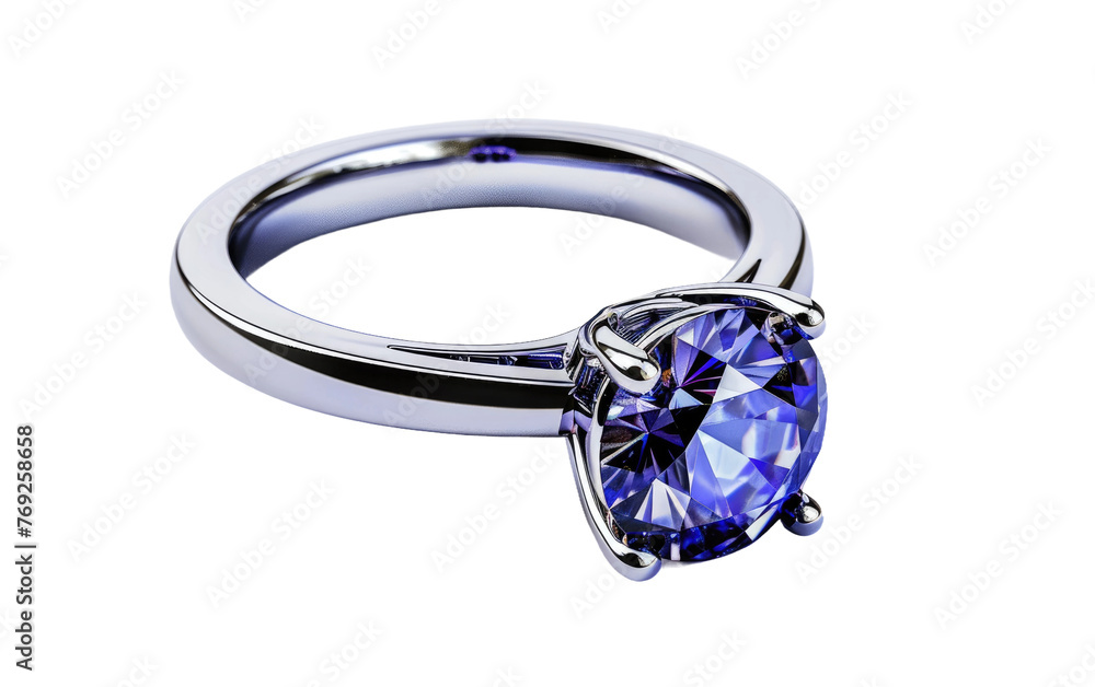 Gleaming Tanzanite Ring isolated on transparent Background Gleaming Tanzanite Ring isolated on transparent Background