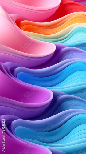 Abstract Colorful Waves Background  