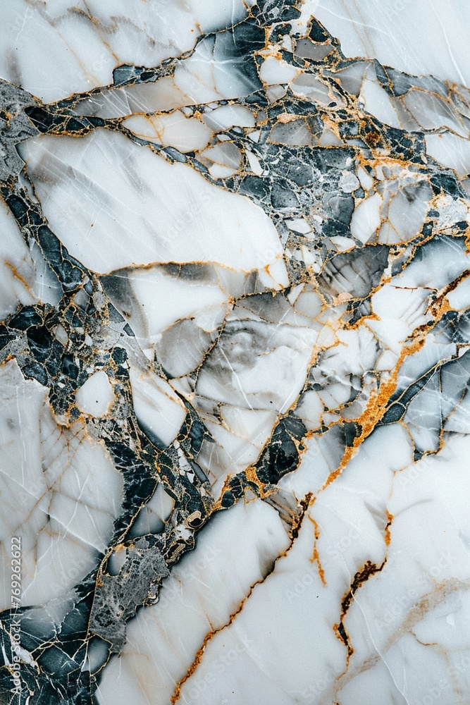 Marble Macro photography of marble surfaces, highlighting the elegant veining, colors, and polished finish of marble stone used in sculpture, architecture, and interior design , high-resolution