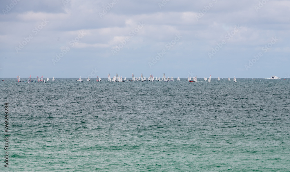 sailboats in the sea