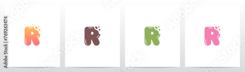 Bite Cookies Cake Letter Initial Logo Design R