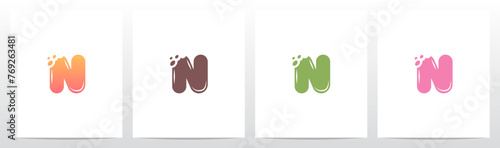 Bite Cookies Cake Letter Initial Logo Design N