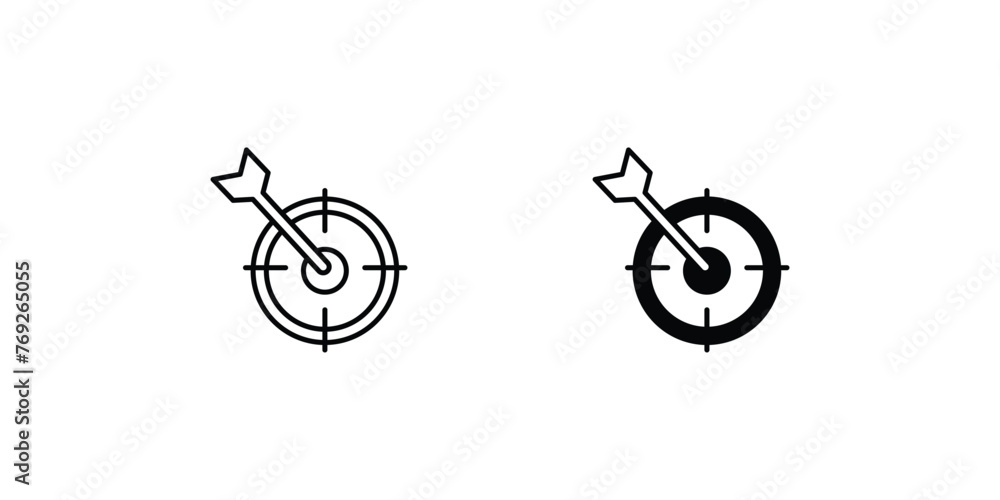 goal target icon with white background vector stock illustration goal target icon with white background vector stock illustration