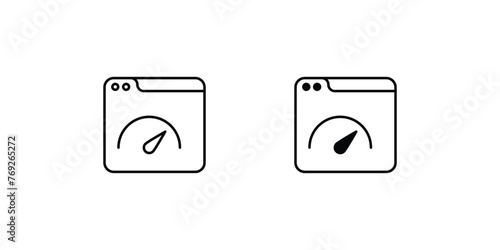 speed optimization icon with white background vector stock illustration