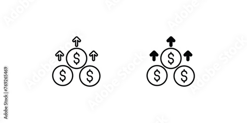funds raising icon with white background vector stock illustration