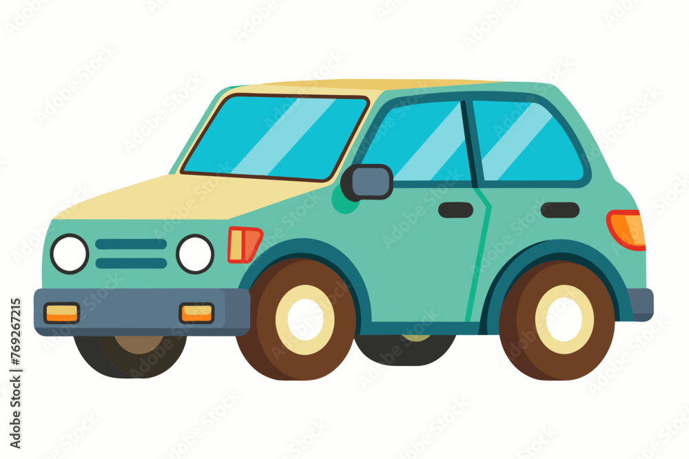 suv coupe car vector illustration