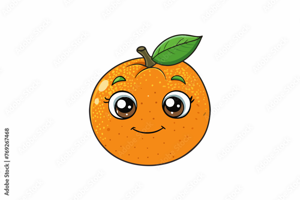 tangerine food vector illustration