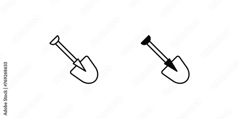 shovel icon with white background vector stock illustration shovel icon with white background vector stock illustration