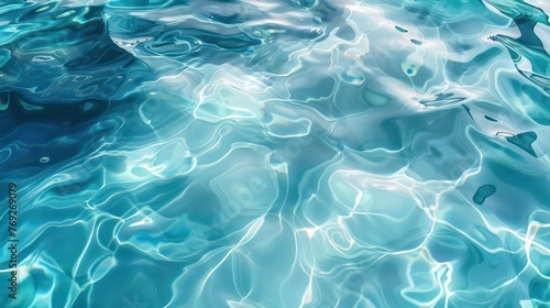 clear bluish swimming pool water texture background © Matthew