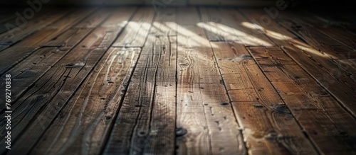 Vintage wooden floor detailed background with filter effect