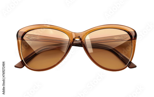 The Earthy Charm of Brown Sunglasses isolated on transparent Background