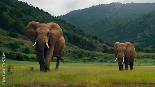 herd of elephants in the wild © Brunow.free