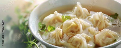 Wonton Soup depth of field photo