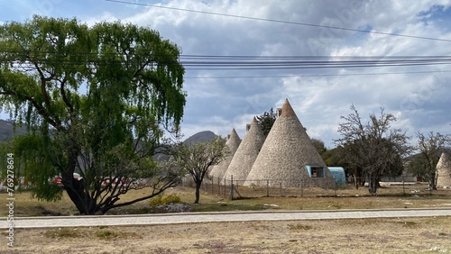 photography of tipis on the road from Zaragoza to Teziutlan Puebla Mexico photo