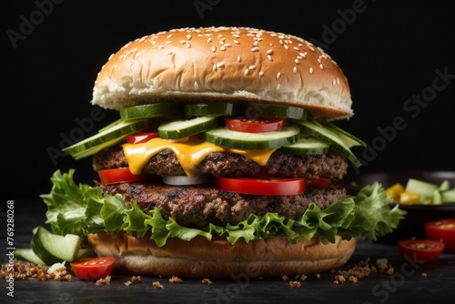 hot hamburger, unhealthy fast food hamburgers