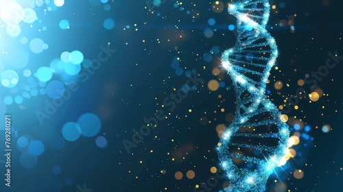 DNA structure, blur abstract background