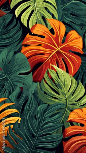 Tropical leaves pattern © Aida