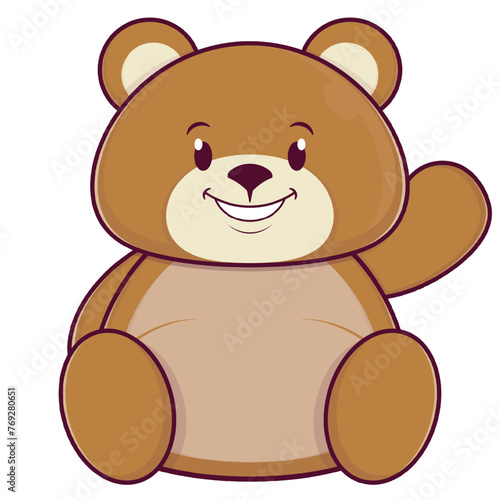 bear playful face cartoon cute