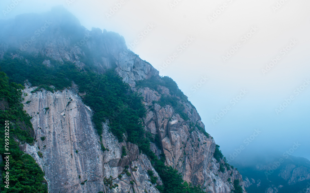 Landscape view of Mount Wolchulsan in South Korea. 