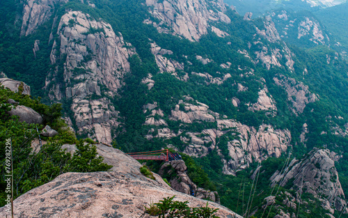 Landscape view of Mount Wolchulsan in South Korea.  photo