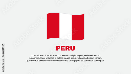 Peru Flag Abstract Background Design Template. Peru Independence Day Banner Social Media Vector Illustration. Peru Background