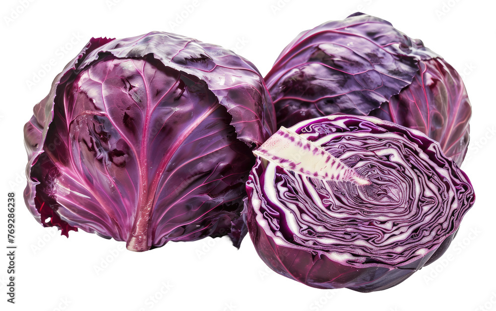 Lively Ruby Cabbage isolated on transparent Background Lively Ruby Cabbage isolated on transparent Background