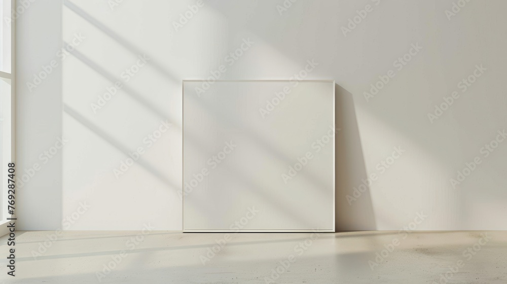 Sophisticated rectangle frame, minimalist design, on a pure white backdrop, modern luxury at its finest Sophisticated rectangle frame, minimalist design, on a pure white backdrop, modern luxury at its finest