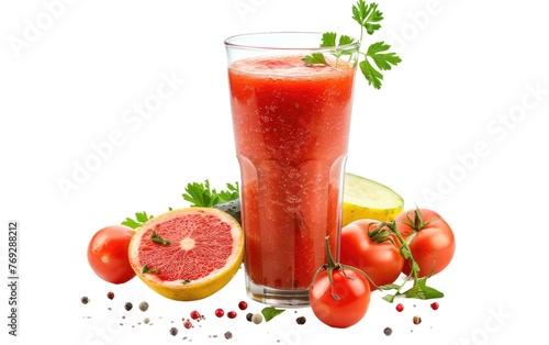 Glassful of Refreshing Vegetable Smoothie isolated on transparent Background