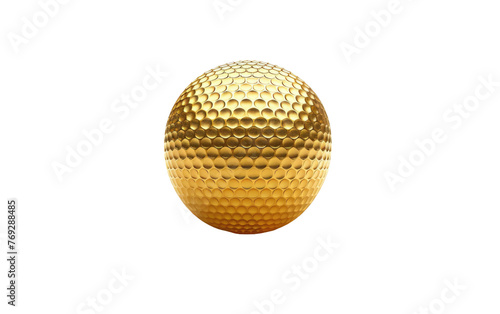 Golden Shiny Ball isolated on transparent Background