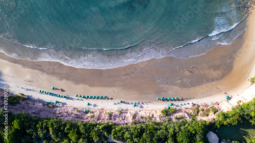 Aerial view of Bahia dos Golfinhos beach in Tibau do Sul, Rio Grande do Norte, Brazil photo