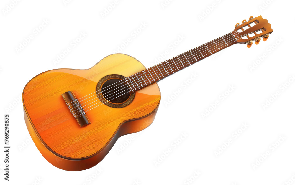 Musical Instrument: The Guitar isolated on transparent Background
