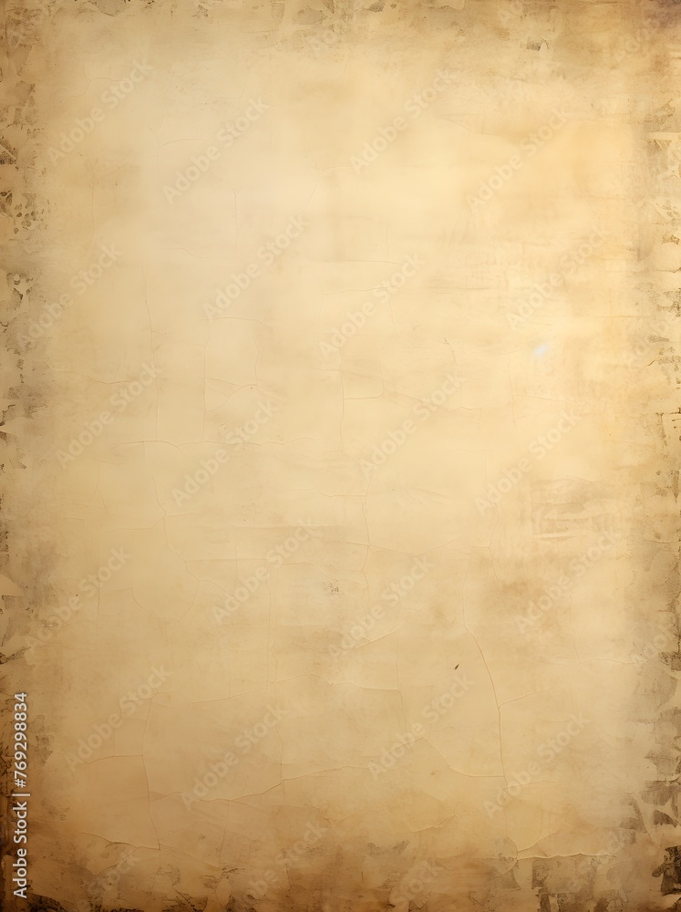 Obraz premium Timeless Appeal: Flat texture of aged parchment paper, featuring delicate yellowish hues.