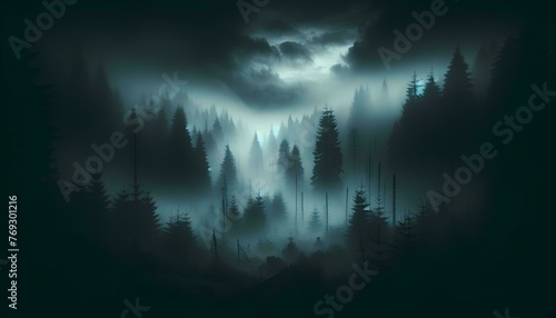 Dark and Stormy Forest, Dark Forest, Stormy Forest #769301216