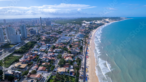 Aerial view of Ponta Negra beach, Morro do Careca, in Natal, Rio Grande do Norte, Brazil. © Pedro